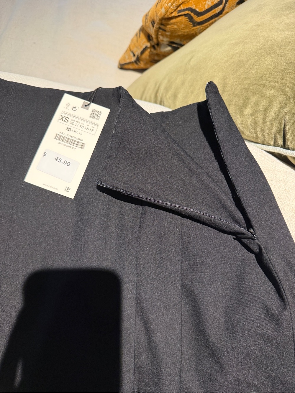 NWT Zara Black Pleated Skort XS - Picture 8 of 12